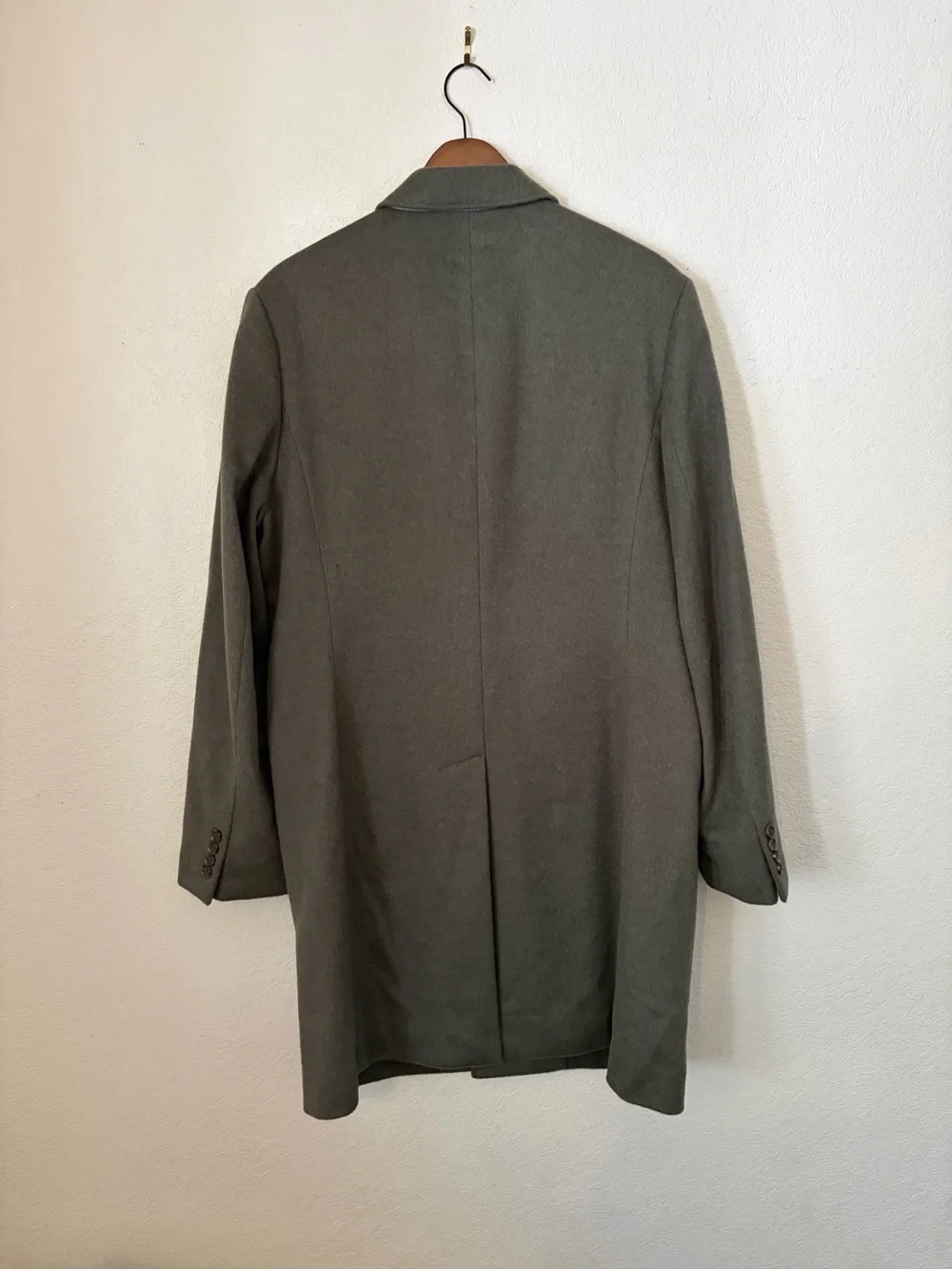 J.CREW Ludlow Gray Wool Long Winter Overcoat 42R Slim Fit Single-Breasted